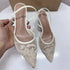 Sexy Mesh Pointed Stiletto Mules Women Heels Elegant