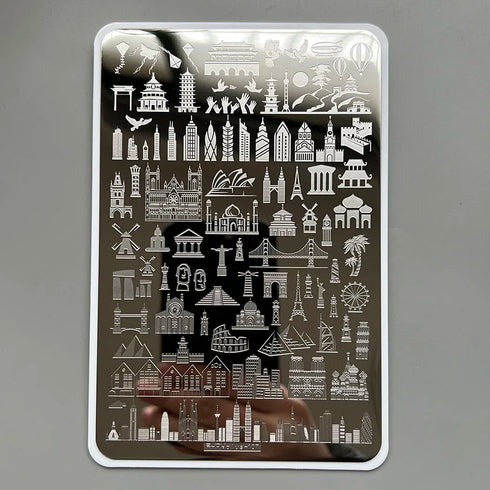 Festive Nail Art Stamping Plates with Christmas Designs - Perfect for Holiday Manicures and Creative Nail Templates