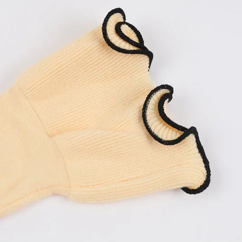 Knitted Ruffle Mini Dress for Women Elegant Bodycon Knit Sweater Dress for Autumn Winter