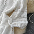 Elegant Embroidery White Lace Long Dress for Women Evening Occasion