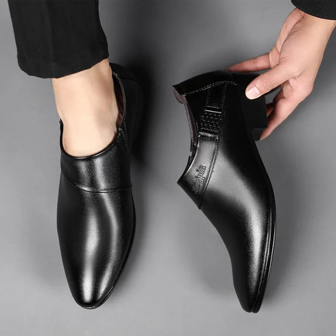 Men PU Leather Formal Dress Shoes for Office Work and Parties