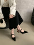 Elegant Pointed Toe Slingback Sandals Low Heel Mules