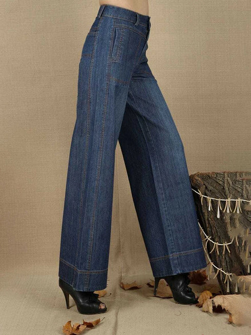 High Waist Wide Leg Jeans for Women Casual Baggy Trousers