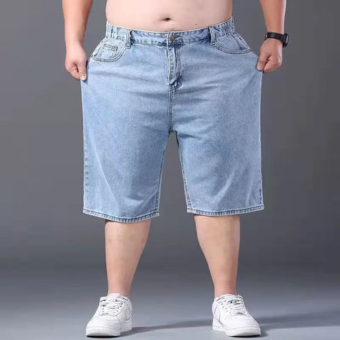 Summer Big Size Men Essentials Oversize Denim Shorts Casual Jorts
