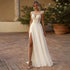 Vinca Sunny Customized Lace Chiffon Wedding Dresses A-Line Gown