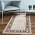 Modern Bordered Rugs for Living Room and Bedroom Decorative Area Carpet Non-slip Floor Mat