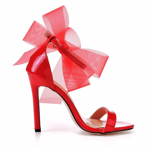 Elegant Women's Sandals with Pointed Toe and Butterfly Knot for Wedding and Office Wear