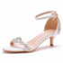 Glamorous Rhinestone Strappy Summer Pumps with 5cm Stiletto Heels for Women