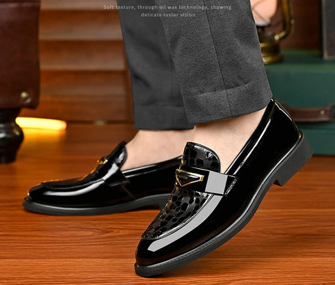 Large Size Men's Dress Shoes Soft Sole Casual Wedding Footwear