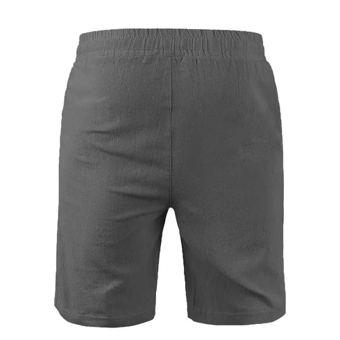 Men's Cotton Linen Shorts Pants Summer Breathable Trousers Fitness Streetwear