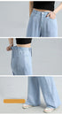 Casual Loose Fit Wide Leg Denim Jeans for Women - Perfect Baggy Fashion for Streetwear & Summer Styling, Ideal for Wide Leg Jeans Outfit Fall