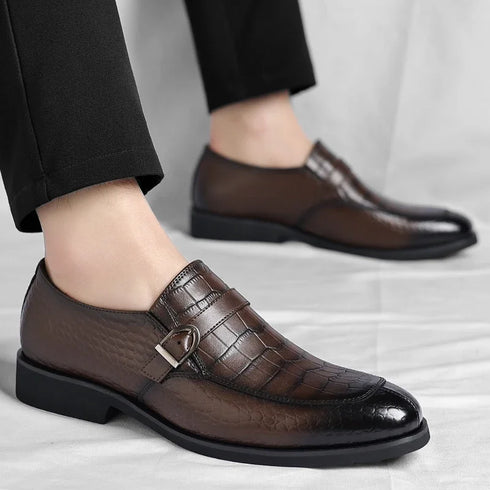 Leather Breathable Men's Casual Shoes Slip-On Loafers for Spring and Autumn