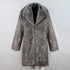Men's Faux Fur Long Overcoat with Large Lapel for Autumn and Winter Fashion - Thick Turn-Down Collar Jacket for Daily Wear