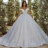 On Zhu Customized Ball Gown Wedding Dresses Sweetheart Off The Shoulder Lace Beaded Appliques