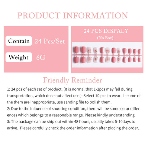 24pcs Glamorous Press-On Nails with Pink Glitter and Nude Finish – Perfect for Summer Nail Art, Trendy False Nails for Women, Full Nail Tips for Any Occasion