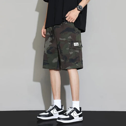Summer Camouflage Cargo Shorts Men Pocket Casual Outdoor Pants