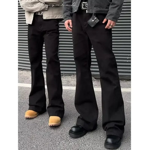Men's Slim Fit Straight-leg Jeans - Clean Cut American Style Trousers for Spring and Autumn