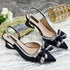 Italian Design Elegant Women's Rhinestone Heels Set