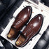 Men's Casual Business Formal Oxford Shoes - Low Top Pointed Toe Leather Wedding and Office Shoes for Spring and Autumn