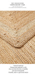 Hand-Woven Jute Carpet for Living Room Multi-Scene Use Double-Sided Entrance Mat