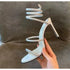 Rhinestone Snake Stiletto Gladiator Sandals For Wedding