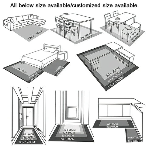 3D Beach Wave Inspired Carpet Area Rug for Living Room Decor and Home Use