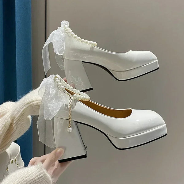Fashion Women's High Heels with Elegant Bows Party Sandals