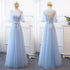 Prom Dress Elegant Floor-Length Tulle Gown With Appliques For Bridesmaid Dress Ideal For Banquet And Formal Event