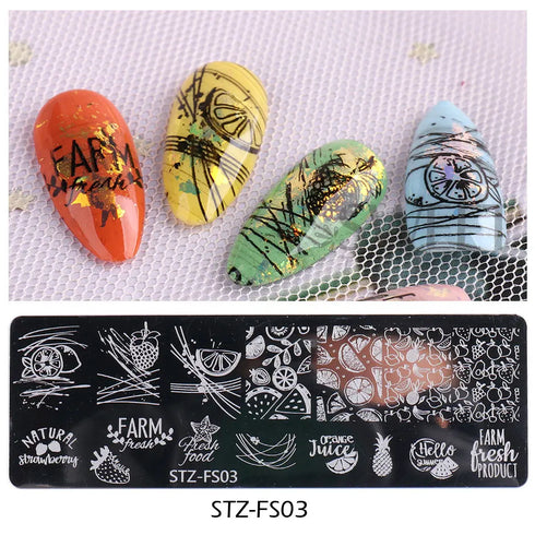 Winter Wonderland Nail Art Stamping Plate with Snowflake, Butterfly, and Rose Leaf Designs - Perfect for DIY Christmas Nail Polish Printing Template Tool