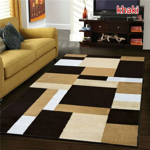 Nordic Geometric Square Carpet for Living Room and Bedroom Luxury Non-Slip Floor Mat