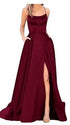 Strapless Satin Ball Gown With Train For Formal Banquet Evening Wedding Dress Silhouette Classic