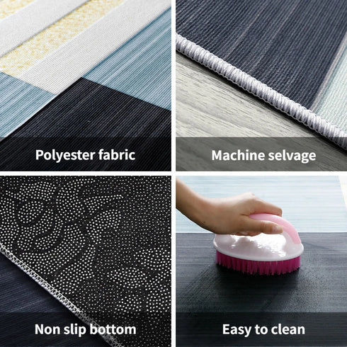 Modern Style Round Carpet Thickened Anti Slip Mat Soft Fluffy Decor Rug