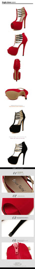 Elegant Stiletto Platform Pumps for Women - Chic Slingback Wedding Shoes