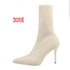 Sexy Sock Boots Knitting Stretch High Heels for Women Fashion Shoes Ankle Boots