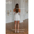 Elegant A-Line Mini Wedding Dress Strapless Sequined Vintage Style