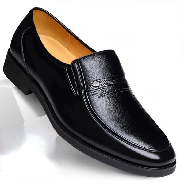Elegant Leather Men’s Formal Shoes - Luxury Slip-On Loafers for Dressy Occasions, Breathable Moccasins, Versatile Casual Business Footwear in Plus Sizes 38-44