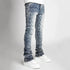 Stretchy Personality Stacked Denim Pants for Men – Fashion Pearls Rhinestone Skinny Jeans