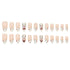 24-Piece Medium Long Press-On Acrylic Nails with French Tip Design - Fun Clown Removable Fake Nails for Parties, Adhesive Wear for Trendy Nail Art
