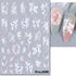 5D Embossed Nail Art Stickers - Semi-Transparent White Bowknots Adhesive Sliders for Creative Manicure Decorations and Nail Art Accessories