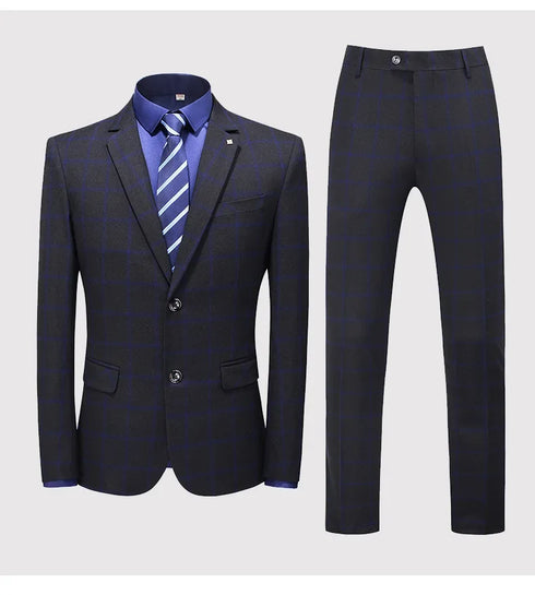 Men's Business Casual Suit Set Blazer Vest Pants Fashionable Slim Fit for Weddings and Work
