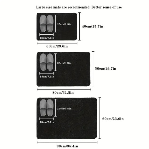 Memory Foam Bathroom Rug Ultra Soft Non-Slip Water Absorbent Floor Mat