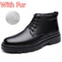 Handmade Mens Ankle Boots Casual Leather Shoes for Winter Outdoor Use