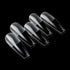 120Pcs Clear Frosted Stiletto, Almond, and Square Fake Nails - Full Coverage Gel X Coffin Manicure Tips for Stunning Autumn Nails