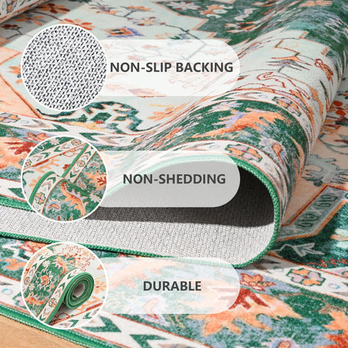 Retro Living Room Decoration Carpet Nordic Style Area Rug for Bedroom Non-Slip Mat