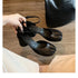 Chic Women's Tabi Ninja Mary Jane Pumps with Round Split Toe Design - Stylish Thick Heel Sandals for Spring and Autumn
