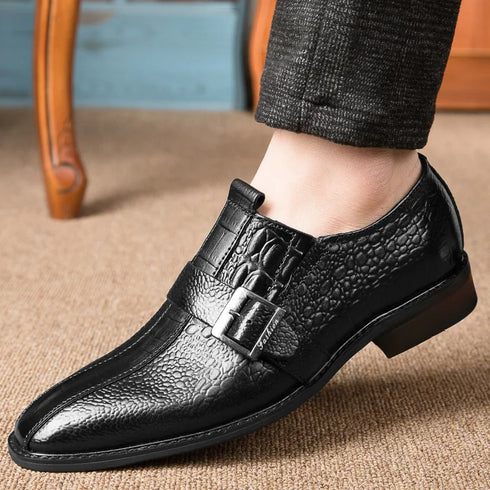 British Style Genuine Leather Wedding Oxfords Business Shoes for Men Casual Office Work Dress Footwear