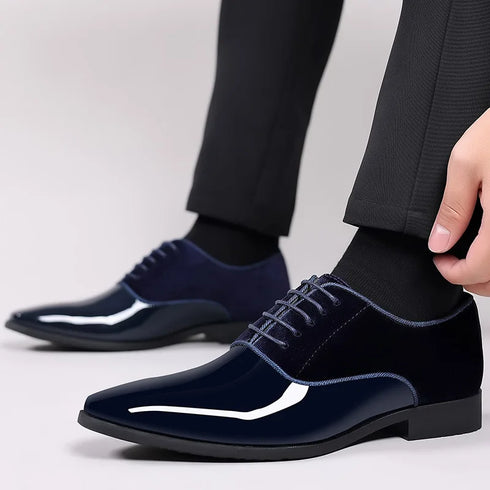 Classic Lace-Up Oxford Shoes for Men - Elegant Formal Footwear for Office, Weddings, and Business Casual Events