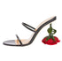 Elegant Floral Open Toe Sandals for Women - Party Ready High Heels