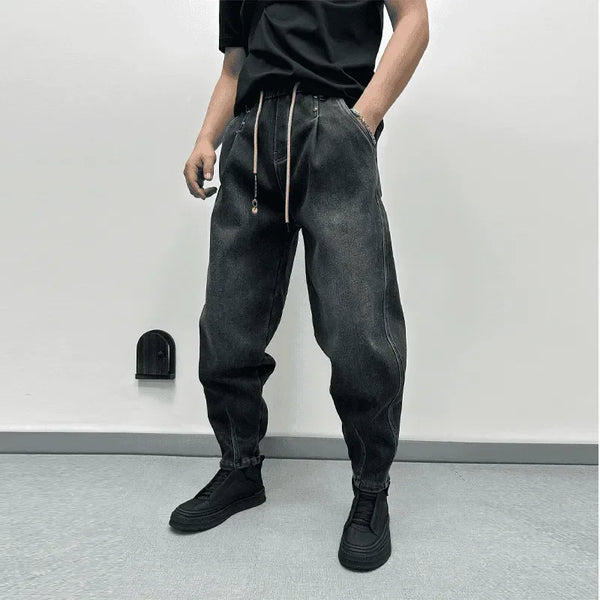 Fashion American High Street Jeans Loose Harem Denim Trousers