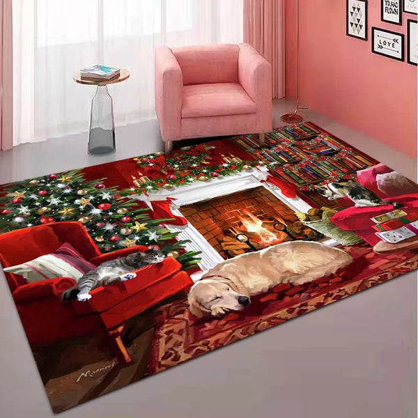 Christmas Decorations Carpet Large Area Rug for Living Room Home Decor